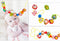 26pcs Wooden Toys Baby DIY Toy Cartoon Fruit Animal Stringing Threading Wooden beads Toy Monterssori Educational for Kids GYH
