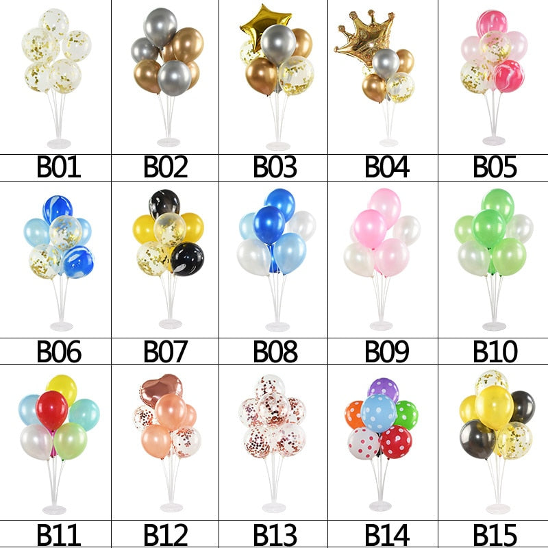 Tubes Balloons  Base Holder Column Stand Confetti Latex Foil Balloon Accessories Kids Birthday Baby Shower Party Decora Supplies