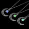 FAMSHIN Fashion Silver Color Charm Luminous Pendant Necklace Women Moon Glowing Stone Necklace Christmas Necklaces Jewelry Gifts