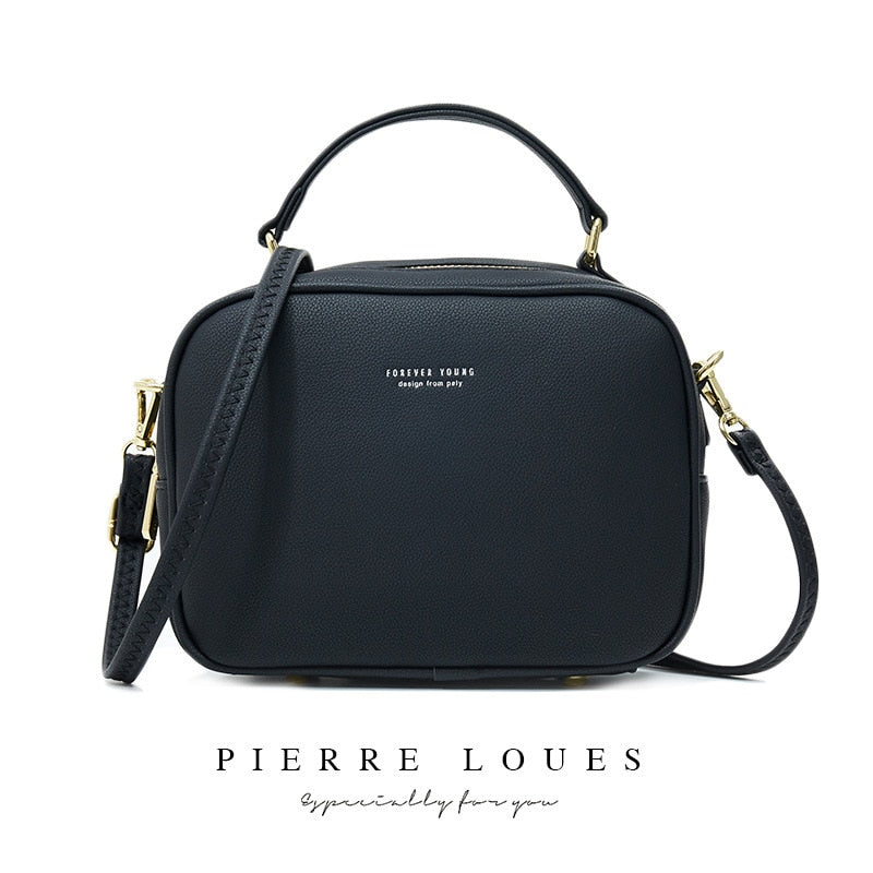 Vintage Crossbody PU Leather Cell Phone Shoulder Bag Messenger Bags Fashion Daily Use For Women Wallet HandBags