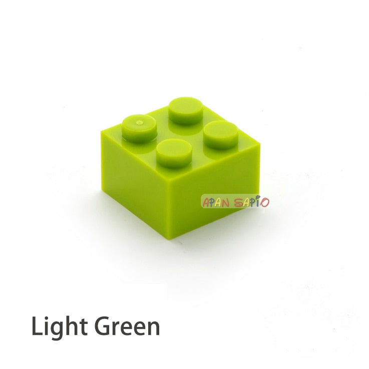 60pcs DIY Building Blocks Thick Figures Bricks 2x2 Dots Educational Creative Size Compatible With 3003 Plastic Toys for Children