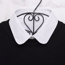 Women Cotton Lace Fake Collar Blouse Vintage Detachable Collar Women&