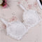 SVOKOR Women Bras Fashion Casual Sexy V-neck Solid Color Chest Pad Lace Sling Nylon Breathable Elasticity Comfortable Women Bras