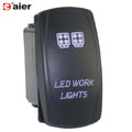 1PC 24V 20A Car Boat Rocker Switch 12V Waterproof Lighted Rocker Toggle Switch ON Off 5 Pin For Marine ATV RZR RV Auto Truck