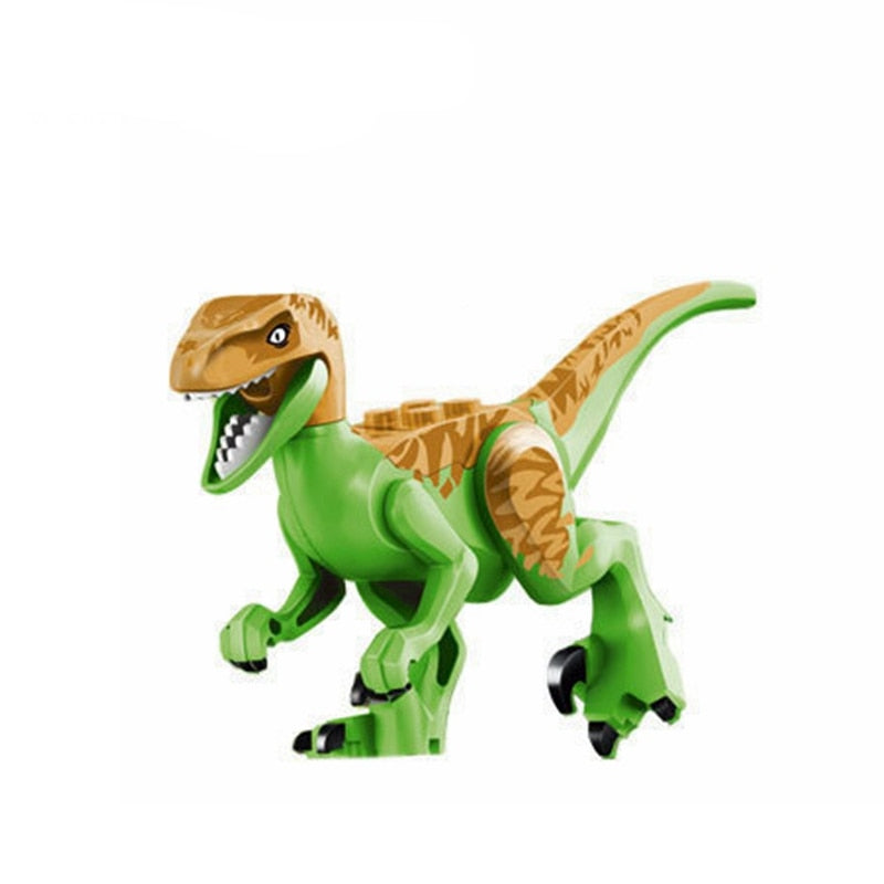 Locking Blocks Jurassic Dinosaurs Tyrannosaurus Rex Wyvern Velociraptor Stegosaurus Building Blocks Toys For Children Dinosaur