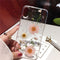 Qianliyao Dried Flower Silver foil Clear Phone Cases For iPhone 13 12 11 Pro Max XS Max XR X 6S 7 8 Plus SE Soft Silicone Cover