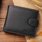 JINBAOLAI Leather Men Wallets Solid Sample Style Zipper Purse Man Card Horder Famous Brand Quality Male Wallet Name Engraving