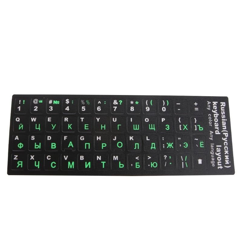 Russian Letters Keyboard Stickers Frosted PVC for Notebook Computer Desktop Keyboard Keypad Laptop