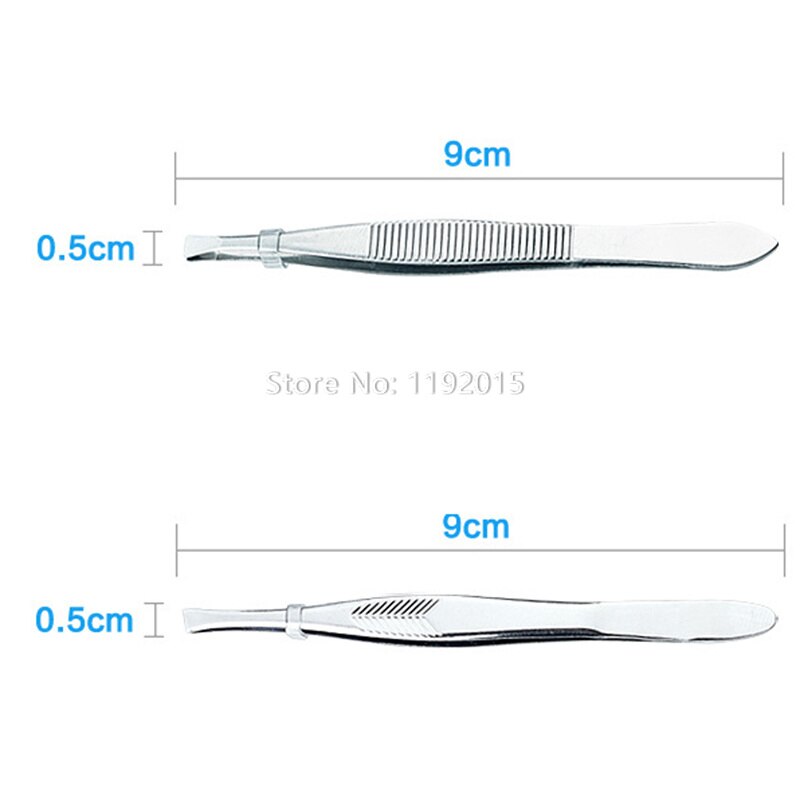 ZtDpLsd 1Pcs Precision Slant Eyebrow Tweezers Non-slip Makeup Remover Tweezer Tools Stainless Steel Face Hair Women Removal Clip