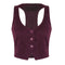 New Arrival Women Fashion V-Neck Sleeveless Button Down Fitted Racer Back Classic Vest Shirts Separate Waistcoat for Formal Wear
