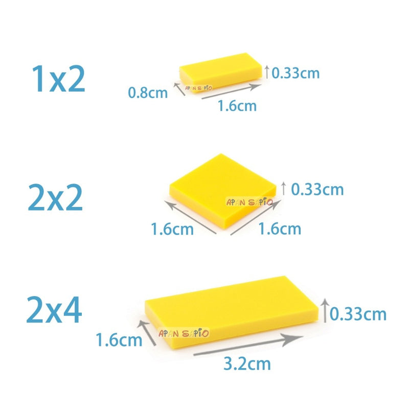 200pcs DIY Building Blocks Thin Figure Bricks Smooth 1x2 Educational Creative Size Compatible With 3069 30070 Toys for Children