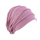 2021 New Elastic Fashion Turban Hat Solid Color Women Warm Winter Headscarf Bonnet Inner Hijabs Cap Muslim Hijab femme Wrap Head