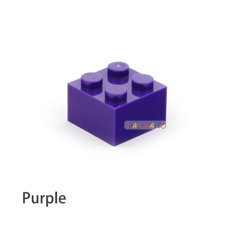 60pcs DIY Building Blocks Thick Figures Bricks 2x2 Dots Educational Creative Size Compatible With 3003 Plastic Toys for Children