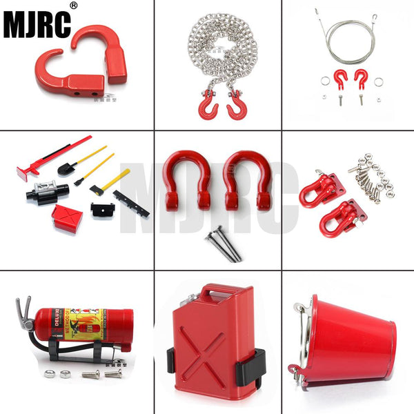 Rc Tow Trailer Chain Hook Shackles Mini Fuel Tank Oil Drum For 1/10 Crawler Car Axial Scx10 D90 Cc01 D110 Tf2 Trax Trx4 Trx6