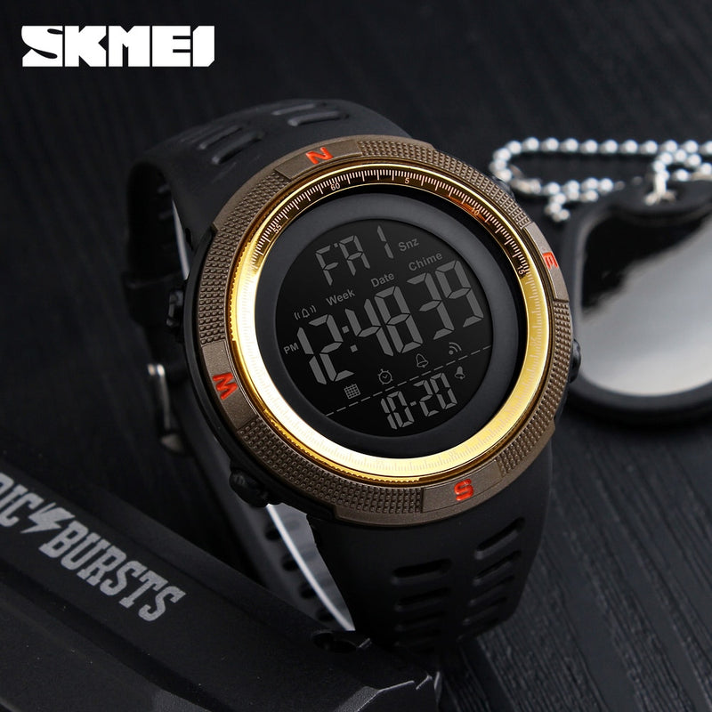 SKMEI Brand Men Sports Watches Fashion Chronos Countdown Waterproof LED Digital Watch Man Military Wrist Watch Relogio Masculino