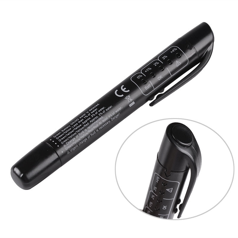 Auto Liquid testing Brake Fluid Tester pen 5 LED indicator display for DOT3/DOT4 electronic pen brake fluid oil tester Digital