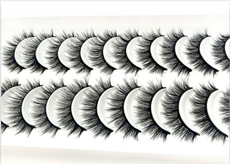 NEW 10 Pairs Natural False Eyelashes Fake Lashes Long Makeup 3d Mink Lashes Extension Eyelash Mink Eyelashes for Beauty 54