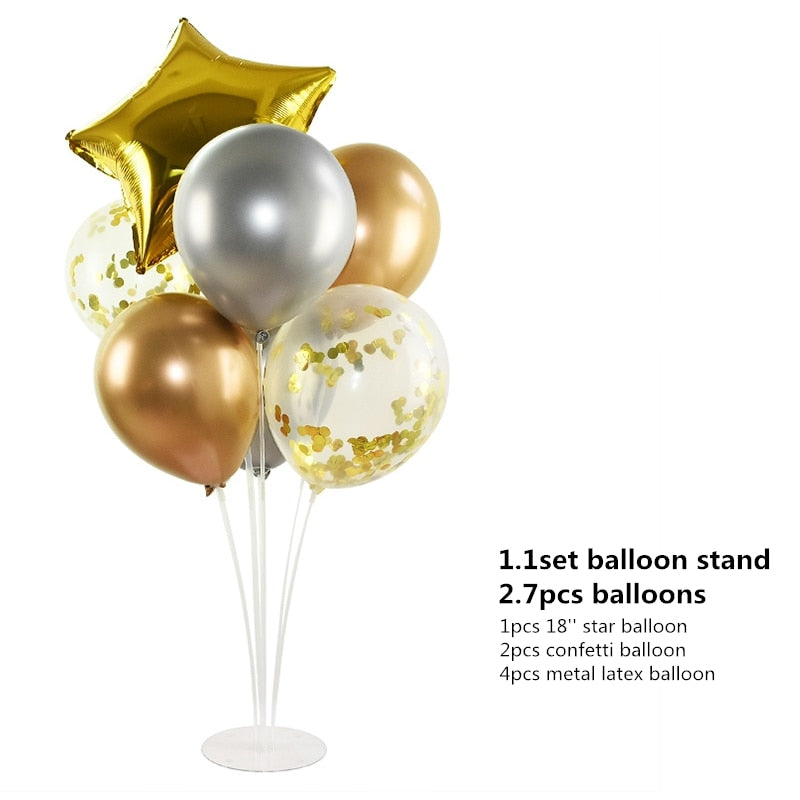 Tubes Balloons  Base Holder Column Stand Confetti Latex Foil Balloon Accessories Kids Birthday Baby Shower Party Decora Supplies
