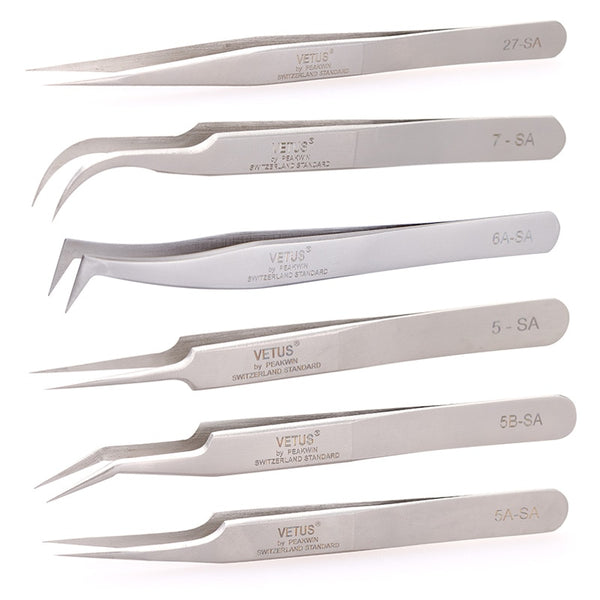 Makeup Professional Eyelash Tweezers 3D Volume Eyelash Extension Tweezer Fan Lash Eyebrow Tweezers VETUS Excellent Closure
