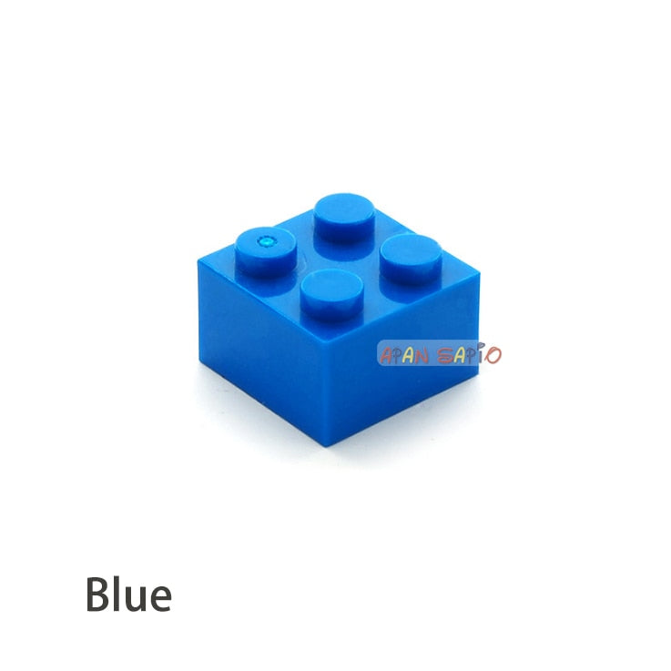 60pcs DIY Building Blocks Thick Figures Bricks 2x2 Dots Educational Creative Size Compatible With 3003 Plastic Toys for Children