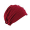 2021 New Elastic Fashion Turban Hat Solid Color Women Warm Winter Headscarf Bonnet Inner Hijabs Cap Muslim Hijab femme Wrap Head
