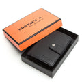 CONTACT&#39;S Genuine Leather RFID Vintage Wallet Men With Coin Pocket Short Wallets Small Zipper Walet With Card Holders Man Purse