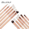 GUJHUI 12Pcs Professional Eyes Makeup Brushes Set Wood Handle Eyeshadow Eyebrow Eyeliner Blending Powder Smudge Brush