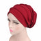 2021 New Elastic Fashion Turban Hat Solid Color Women Warm Winter Headscarf Bonnet Inner Hijabs Cap Muslim Hijab femme Wrap Head