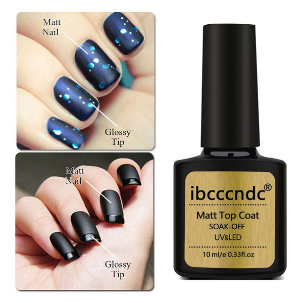 Nail Art Design Matt Top Coat UV Nail Gel Polihs Matte Top Coat UV LED Soak Off Varnish Lacquer Top Primer Layer 10ml