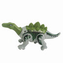 Locking Blocks Jurassic Dinosaurs Tyrannosaurus Rex Wyvern Velociraptor Stegosaurus Building Blocks Toys For Children Dinosaur