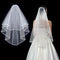 Simple Short Tulle Wedding Veils Two Layer With Comb White Ivory Bridal Veil for Bride for Marriage Wedding Accessories