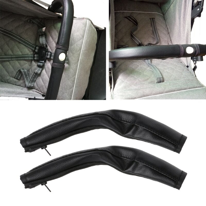 2Pcs Pram Stroller Accessories Baby Stroller Armrest Protective Case Armrest Covers