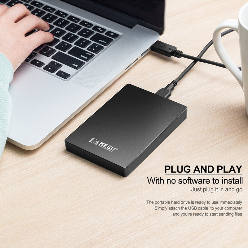 KESU HDD 2.5&quot; Portable External Hard Drive 320gb/500gb/750gb/1tb USB3.0 Storage Compatible for PC, Mac, Desktop,MacBook