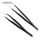 YSDO 1 pcs Eyelash Tweezers Stainless Steel Anti-static Eyelash Extension for Professional Tweezers Tools Makeup Lashes Tools