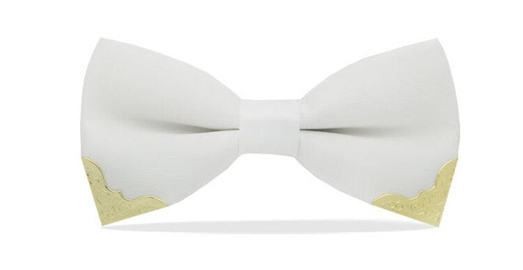NEW 12cm High-end Men's Suits Bowtie Wedding Groom Groomsmen Bow Tie Double Cravat England Tide Korean Metal Bow Ties