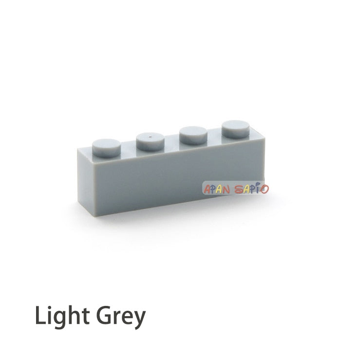 50PCS DIY Building Blocks Thick Figures Bricks 1x4 Dots Educational Creative Size Compatible With Brand Toys for Children 3010