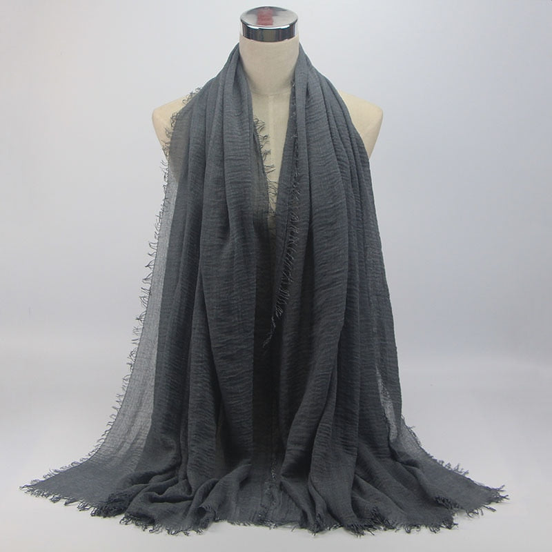 wholesale price 70*180cm women muslim crinkle hijab scarf femme musulman soft cotton headscarf islamic hijab shawls and wraps