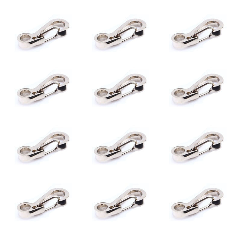 12pcs Carabiner mini key hanger hanging Quickdraw keychain keyring camping clasp hook backpack snap clip buckle Padlock