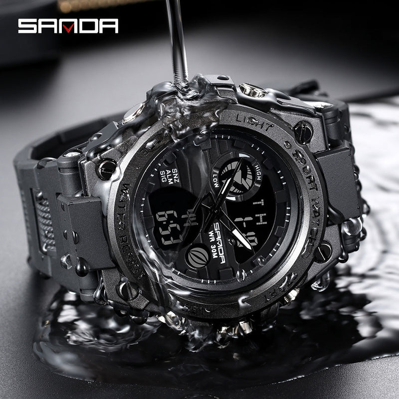 SANDA Brand G Style Men Digital Watch Shock Military Sports Watches Fashion Waterproof Electronic Wristwatch Mens 2020 Relogios