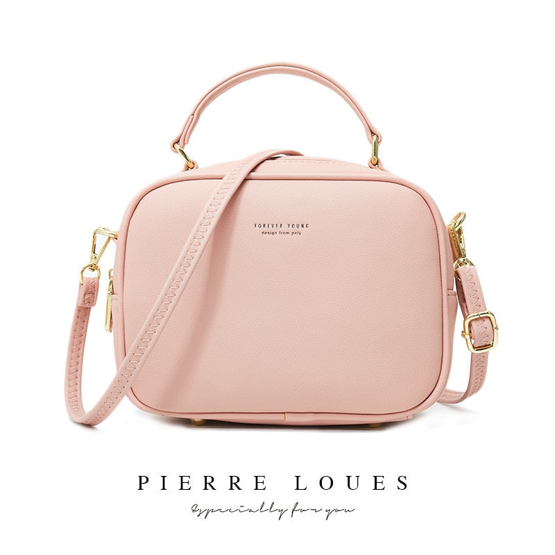 Vintage Crossbody PU Leather Cell Phone Shoulder Bag Messenger Bags Fashion Daily Use For Women Wallet HandBags