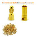 20pcs/lot 2.0mm 3.0mm 3.5mm 4.0mm 5.0mm 5.5mm 6.0mm 8.0mm Gold Bullet Banana Connector Plug For ESC Battery Motor ESC (10 pair)