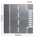 Building Blocks Base Plates Road Plate Straight Crossroad Curve Block Compatible Legoing Toys Base Plates Toys for Kids