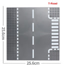 Building Blocks Base Plates Road Plate Straight Crossroad Curve Block Compatible Legoing Toys Base Plates Toys for Kids