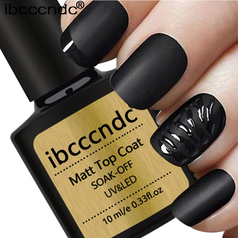 Nail Art Design Matt Top Coat UV Nail Gel Polihs Matte Top Coat UV LED Soak Off Varnish Lacquer Top Primer Layer 10ml