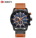 CURREN Brand Watch Men Leather Sports Watches Men&#39;s Army Military Quartz Wristwatch Chronograph Male Clock Relogio Masculino