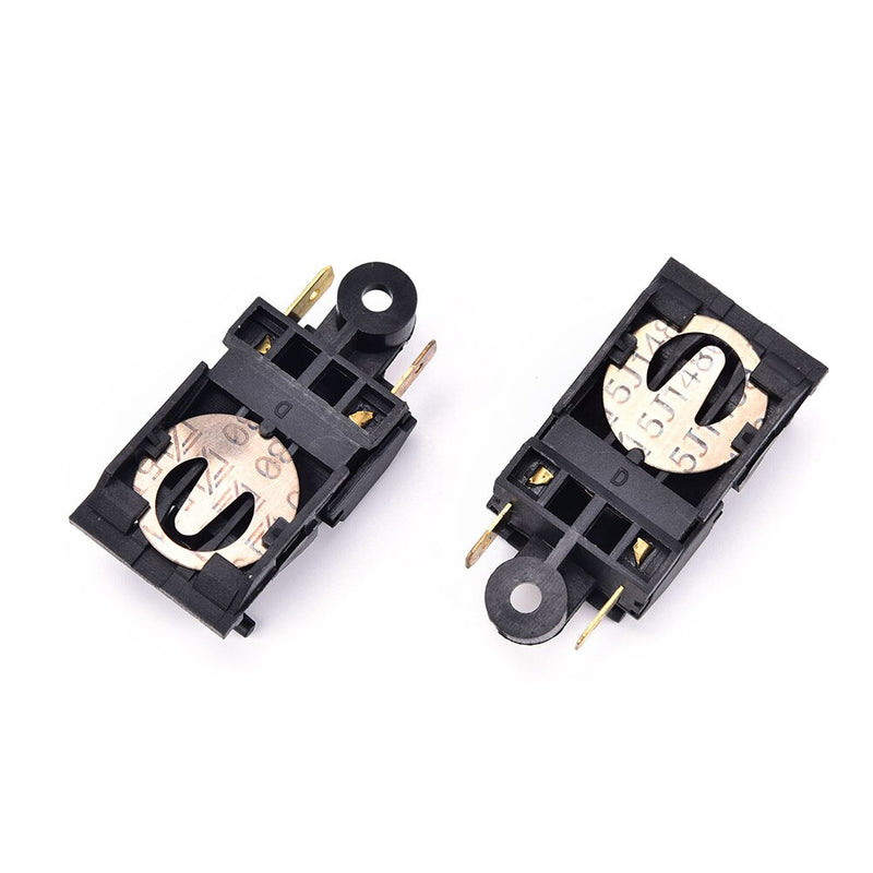 2pcs 13A Electric Kettle Thermostat Switch 2 Pin Terminal Kitchen Appliance Parts 46x21mm