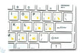 Russian Keyboard Stickers Transparent Paster Tags Strong Viscosity Keyboard Cover Alphabet Layout With Button Letters Waterproof
