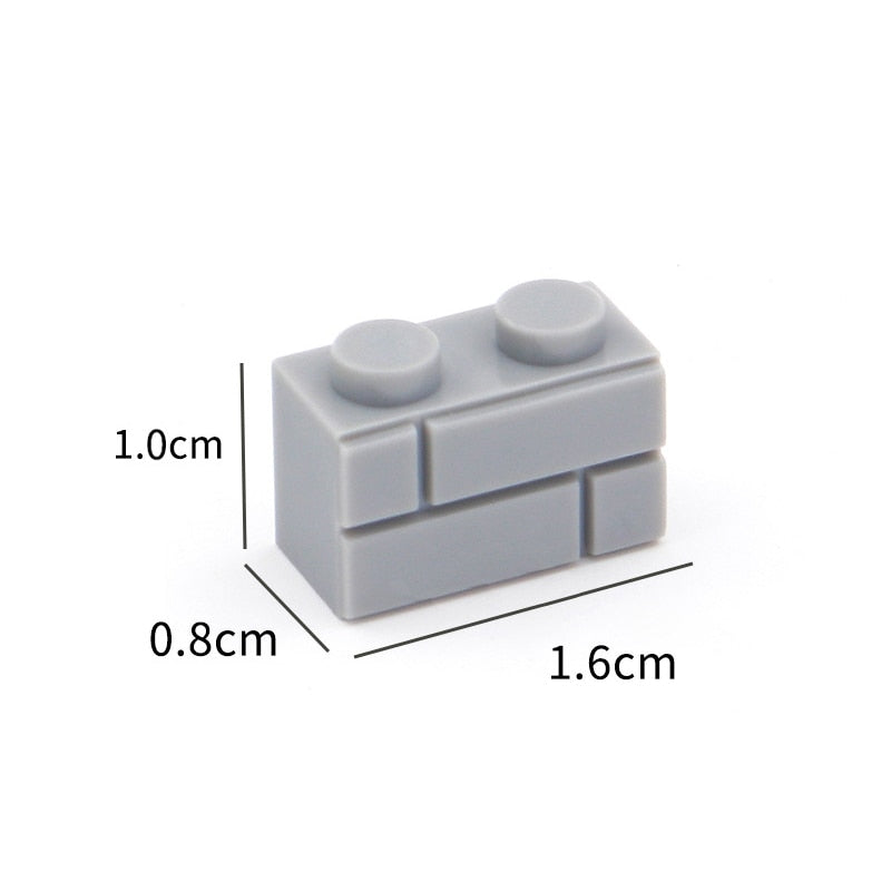 DIY Building Blocks Wall Figures Bricks 1x2 Dots 50/100PCS Educational Creative Toys for Children Size Compatible With 98283