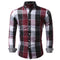 XingDeng Classic Plaid Fashion Casual spring autumn Shirt Men top Shirts Long Sleeve Social Dress blouse plus size 3XL