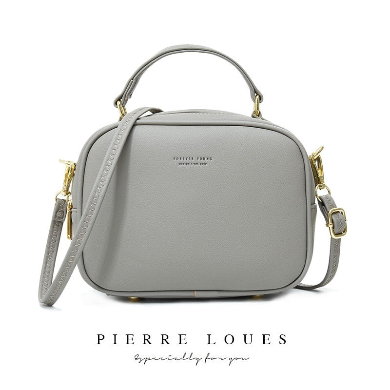 Vintage Crossbody PU Leather Cell Phone Shoulder Bag Messenger Bags Fashion Daily Use For Women Wallet HandBags
